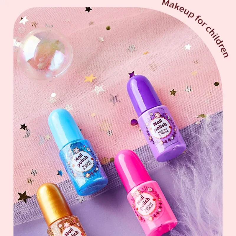 Safe Cosmetic Toy for Girl Princess Cosmetic Eye Shadow Nail Polish NonToxic Beauty Set Washable Fashion Makeup Birthday Gift makeup toy princess pretend toys cosmetics set nail art toys