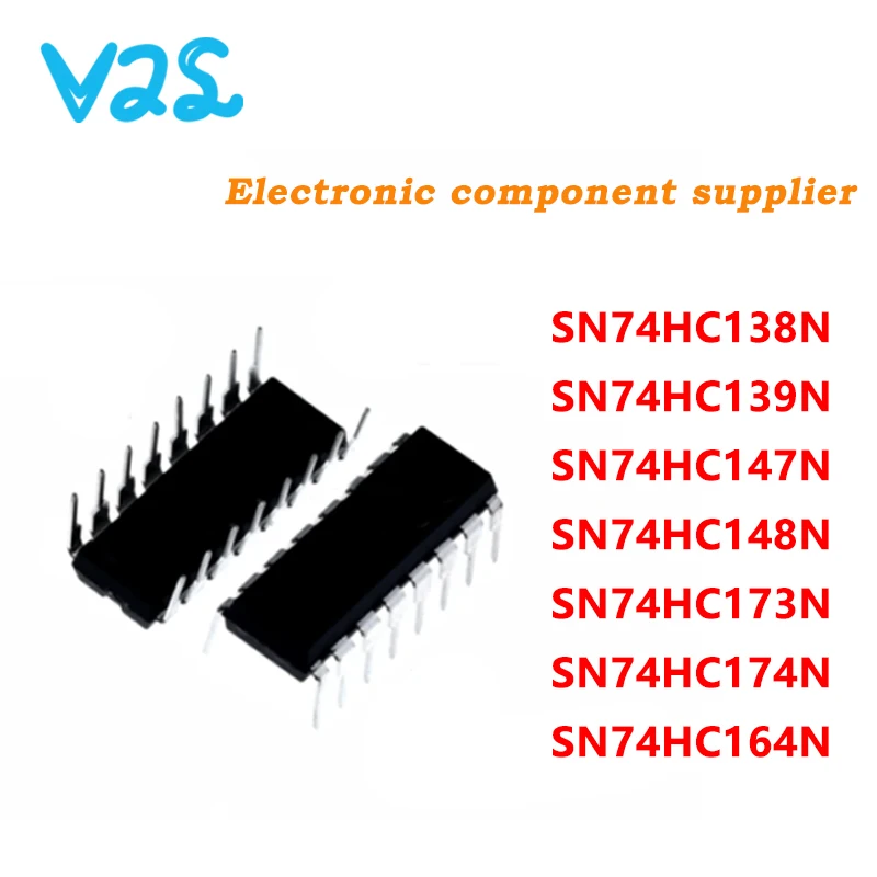 (10pcs) New SN74HC138N 74HC138N 74HC138 DIP-16 SN74HC139N SN74HC147N SN74HC148N SN74HC173N SN74HC174N 74HC139 74HC164 SN74HC164N