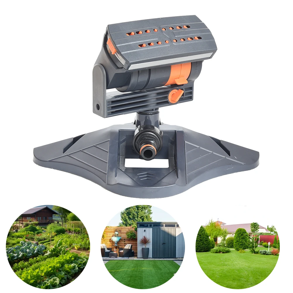 Mini Oscillating Sprinkler Adjustable Large Coverage Lawn Sprinkler 16 Holes Plants Water Sprayer for Outdoor Yard Garden