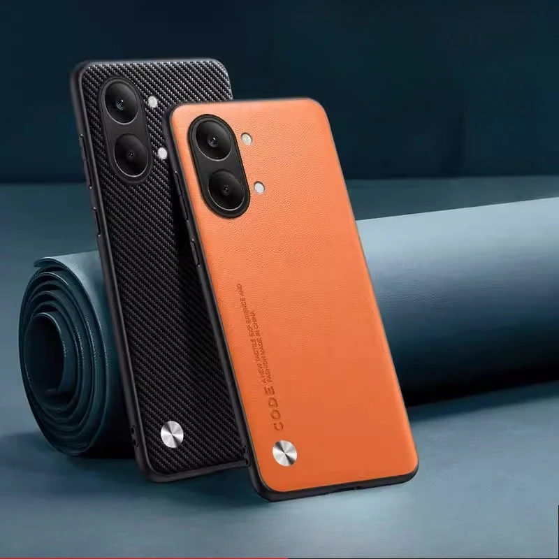 Luxury PU Leather Shockproof Back Cover with TPU Edges