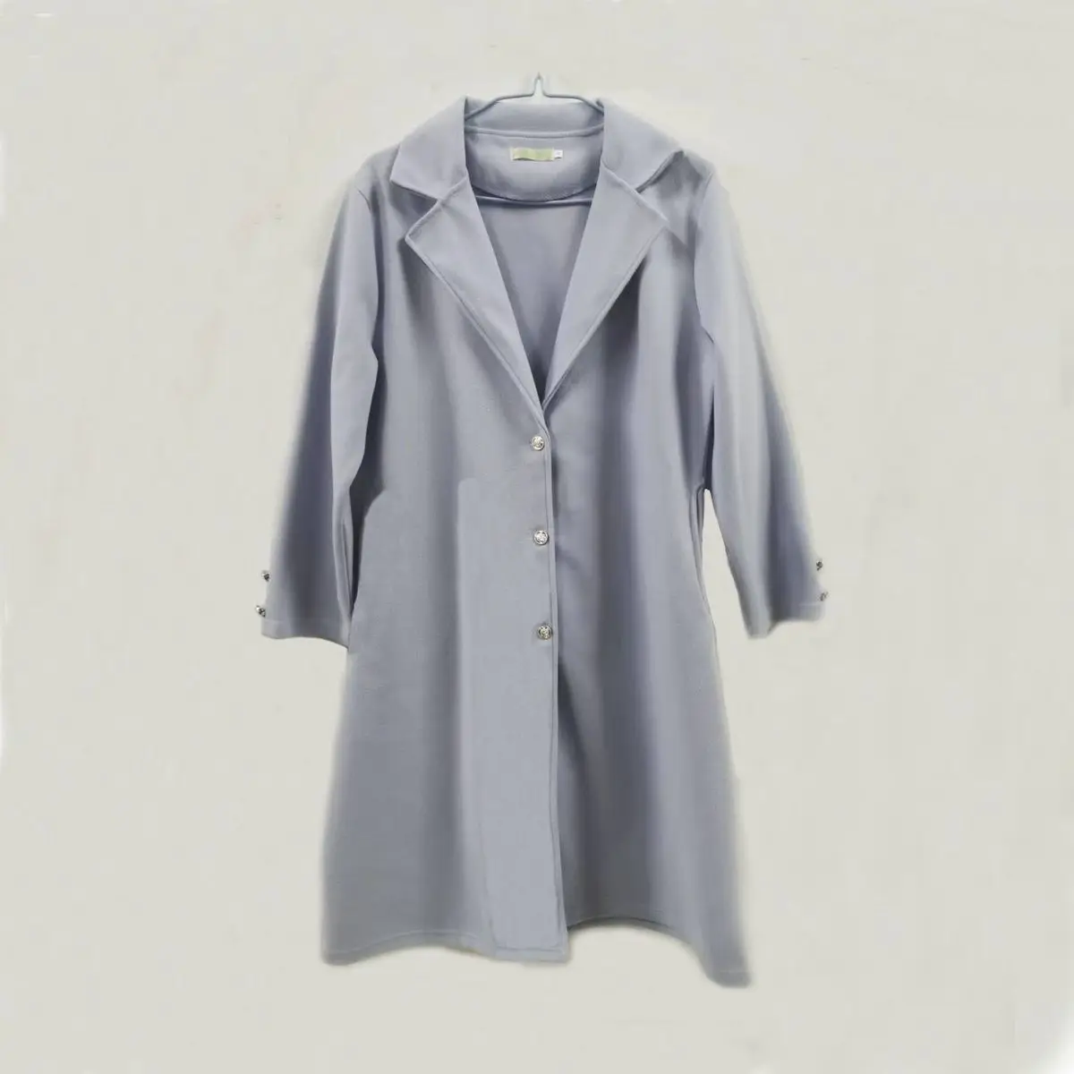 2023 Autumn Winter New Coat Mid Length Women Slim Fit Stylish Solid Color Woolen Coat Windbreaker