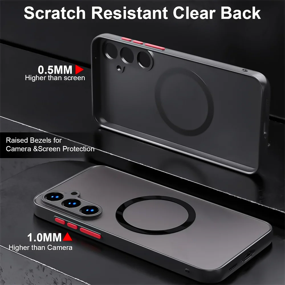 Shockproof Armor Magnetic Translucent Phone Case