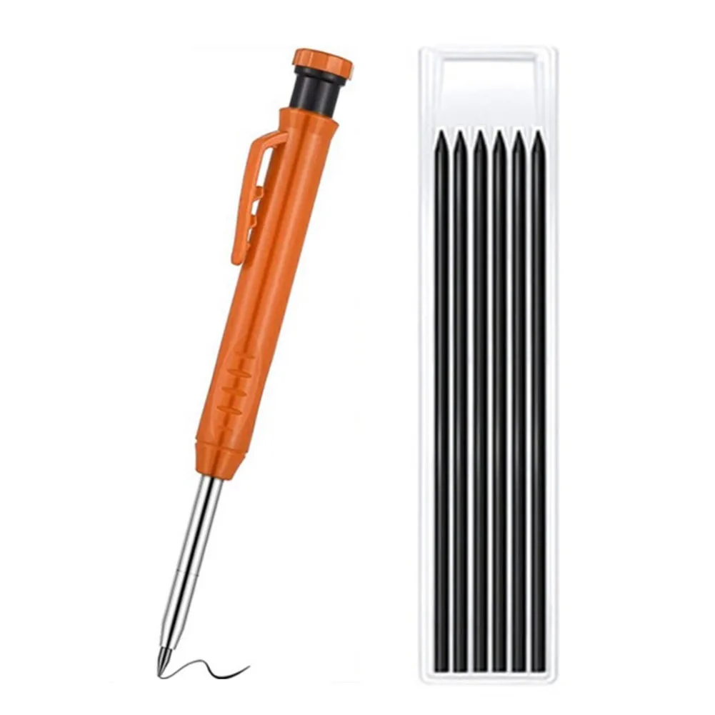 

Набор карандашей для деревообработки, механический карандаш для маркировки столярных работ, сменные Запасные детали 6 шт., инструменты для столярных работ