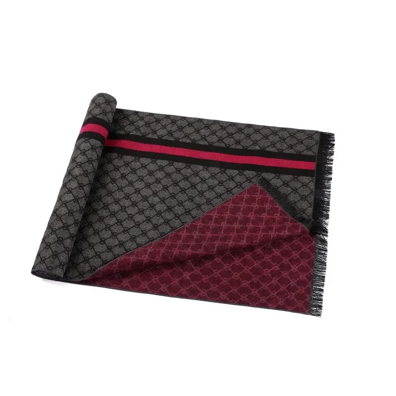 Men Cashmere Scarf Luxury Brand Designer Scarf Winter Warm Shawl