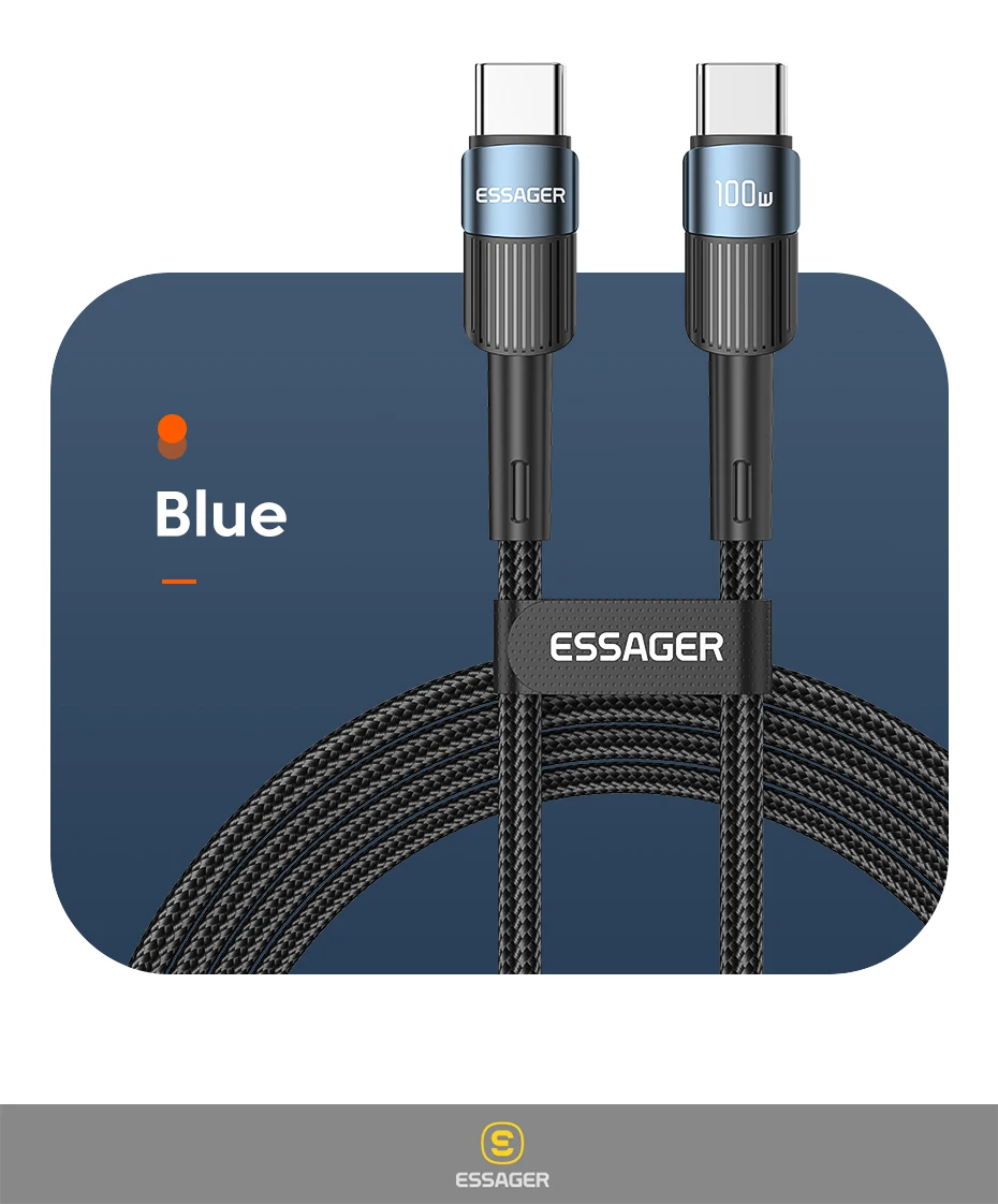 Essager 100W C To C Type C Cable USB C PD Fast Charging Charger Wire Cord For Macbook Samsung Xiaomi Type C USB C Cable