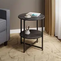 Voltsify 2 Tier Small Round Coffee Table for Bedroom Living Room 1