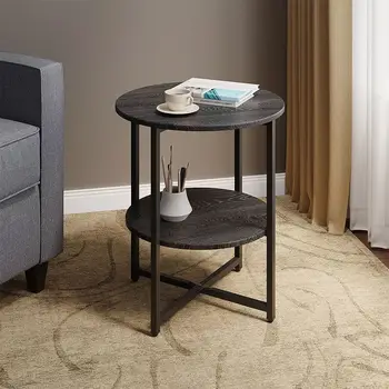 Voltsify 2 Tier Small Round Coffee Table for Bedroom Living Room 1