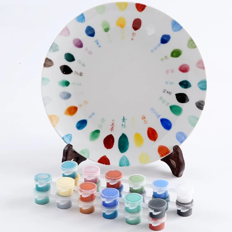24 Colors Ceramic Underglaze Concentrated Pigment 850&deg;C Low Temperature Hand-painted Glaze Pottery Colored Glaze
