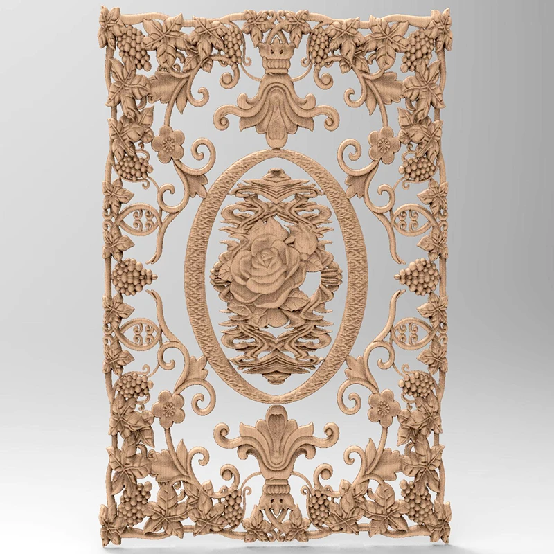 3D STL Models Square Pattern Flowers 8PCS for CNC Router Artcam Aspire Cut3d Bas Relief