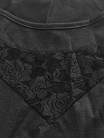 Women’s Plus Size Lace Panel Tunic Top,Short Sleeve Asymmetric Hem Flowy Blouse for Casual, Work, or Date Night Outfits - Image 5