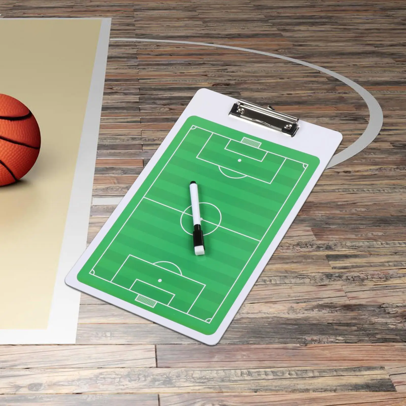 

Football Tactical Board with Marker Pen Soccer Coaches Teaching Assistant