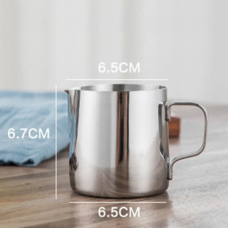 Restikiant Caraffa per Il Latte 350 Ml nel Acciaio Inossidabile Schiumatura Brocca Tirare Fiore Tazza caffè Montalatte Latte Art Schiuma di Latte