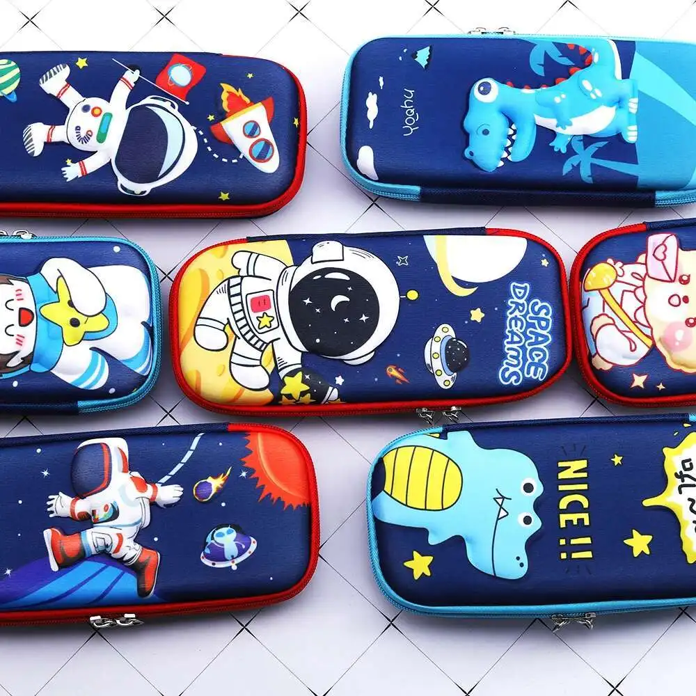 Lytwtw's Cartoon 3D Stereoscopic Space Large Capacity Creativity Pen Pencil Pouch Bag School Supplies Stationery 1 Piece