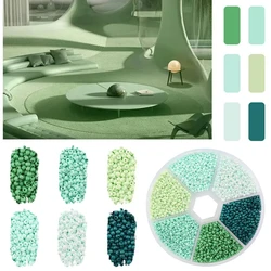 Vibrant Glass Seed Beads Collection for DIY Jewelry and Art Crafts (Green gradient)