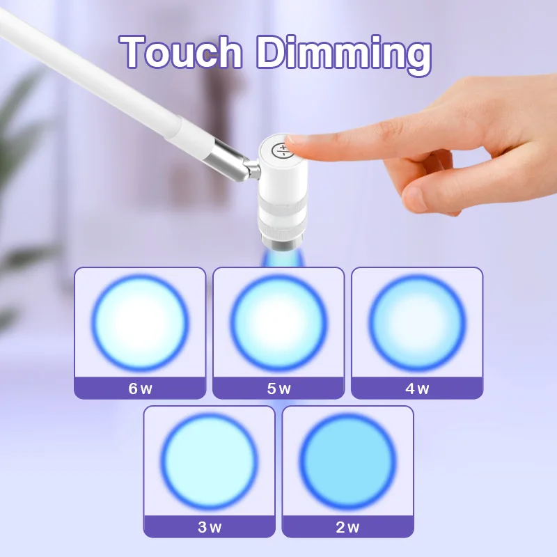 전문 풋 스위치 구스넥 LED 터치 컨트롤, 휴대용 네일 속눈썹 케어, 뷰티 도구, 빠른 건조 바닥 스탠딩 UV 라이트