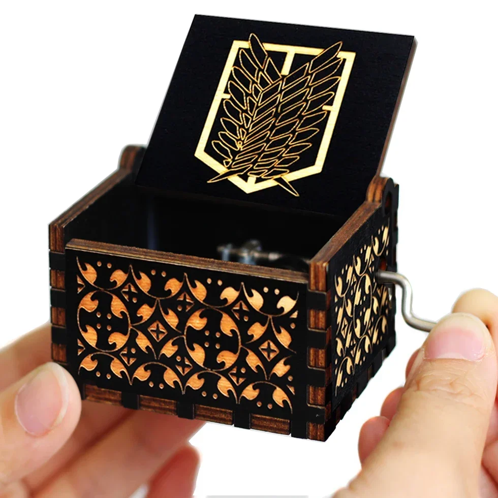 Wooden Anime Figure Music Box Pirates of the Carib Davy Jones Jack Sparrow Creative Birthday Christmas Day Gift music box carousel music box