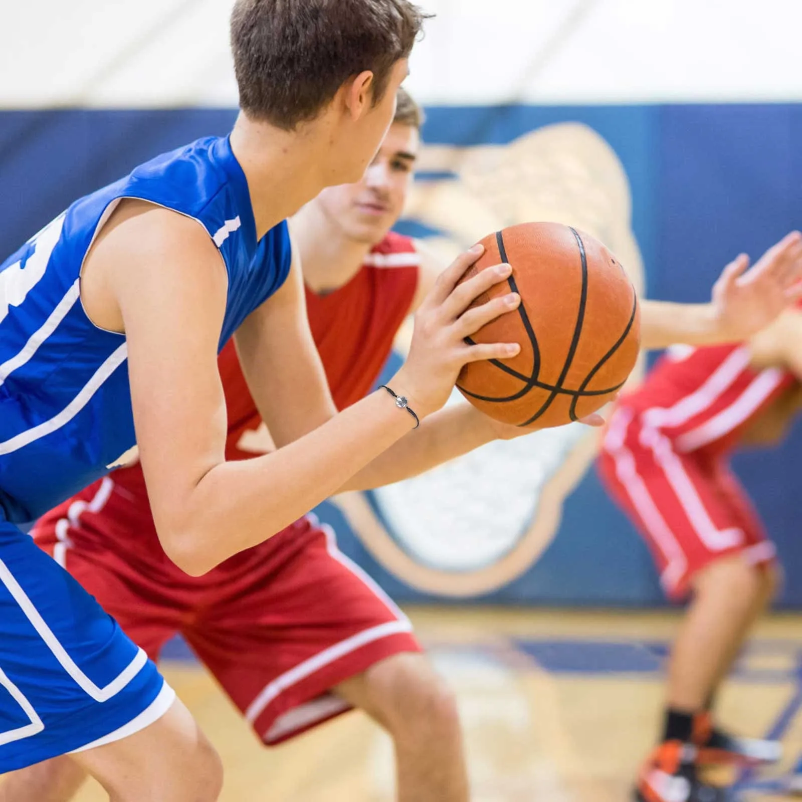 12 Pcs Bracelets De Basket-ball Pour Enfants, Bracelet Tissé