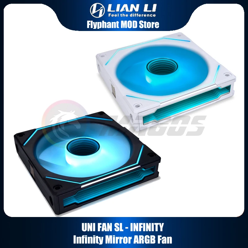 

UNI FAN SL-INFINITY Lian Li UNI Fan SL Infinity 140, Mirror Daisy Chain ARGB Fan,L-Connect 3.0 System, Black/White UF-SLIN140