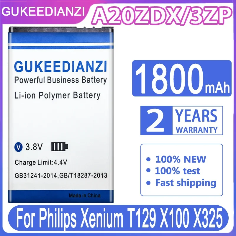 Gukeedianzi A20Zdx/3Zp Batteria Per Philips Xenium X325 X100 T129 Batterie Per Smartphone Codice Di Tracciamento