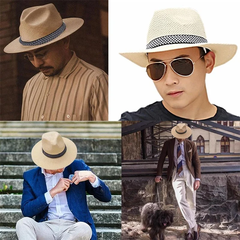 Summer Outdoor Men Sun Protection And Sunshade Hat Breathable Cool Hat Fishing Straw Fisherman sun hats sun hat fisherman hat sunscreen hats