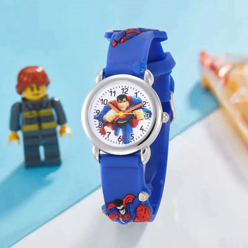 Reloj de cuarzo con dibujos animados en 3D para niños y niñas, cronógrafo sencillo con correa de silicona, informal, regalo divertido, novedad de 2023