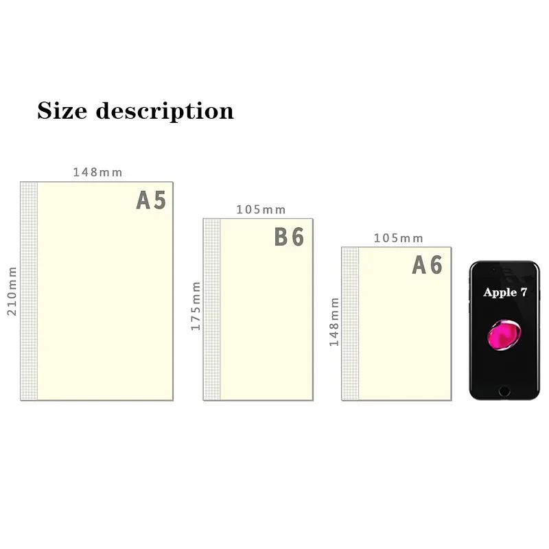 Fromthenon Journal Notebook Refill Planner Inserts Blank Grid Line Paper A5A6B6 Diary Book Inner Page School Office Stationery 3