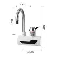 Robinet chauffe-eau électrique instantané 3000W, sans réservoir, affichage de la température du robinet, eau chaude, cuisine, j6tage 6