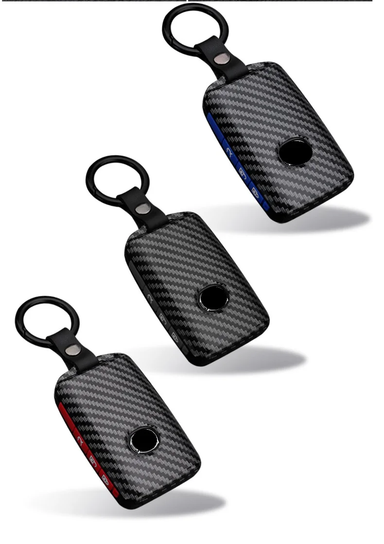 Custodia per chiave auto in fibra di carbonio Silicone per Mazda 3 Alexa CX-30 CX30 CX5 CX 5 CX-5 CX8 CX9 CX4 2019 2020 accessori portachiavi - Sa8e717ed8fe94c18ad6876173439922aj