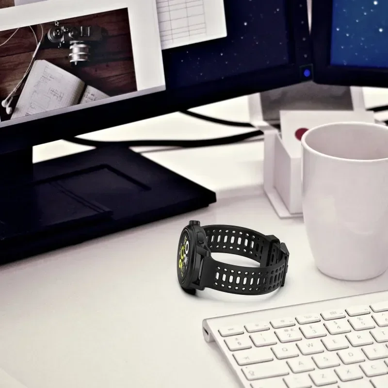 Sports Silicone Strap, Breathable Replacement Wrist Band, 20mm/22mm
