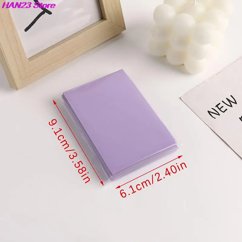 50pcs/pack 6.1cm x 9.1cm Ice Cream Color Card Bag Photocard Sleeves Photo Cards Storage Bag PP Frosted Card Film