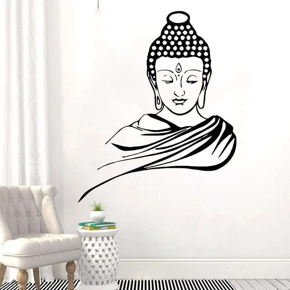 Buddha Wall Decals Religous Vinyl Wall Sticker Home Decoration Accessories for Living Room Bedroom Wardrobe Art Murals Y826