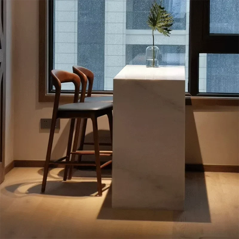 Modern Commercia Counter Height Bar Chairs Kitchen Accent Wood Outboor Bar Stools Minimalistic Office Taburete Alto Furniture