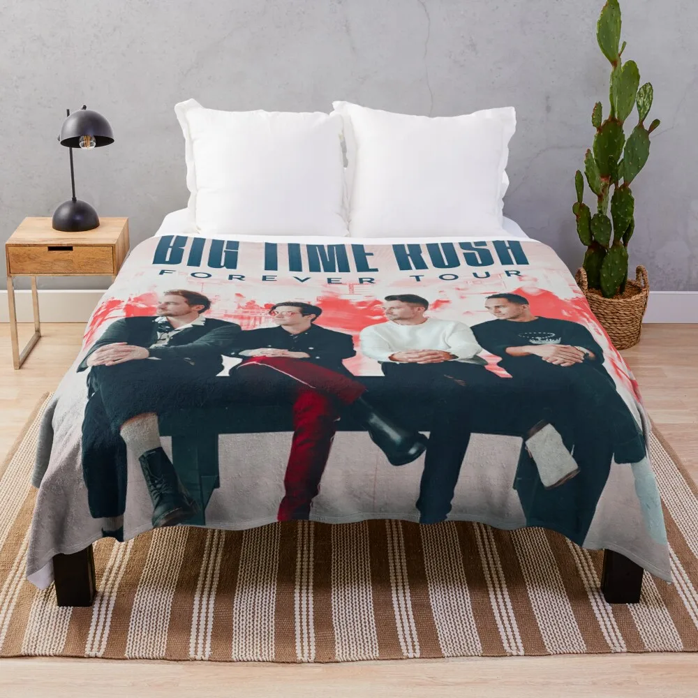 

big time big time rush btr Throw Blanket Camping Sofa Quilt Bed Fashionable Luxury Brand Blankets
