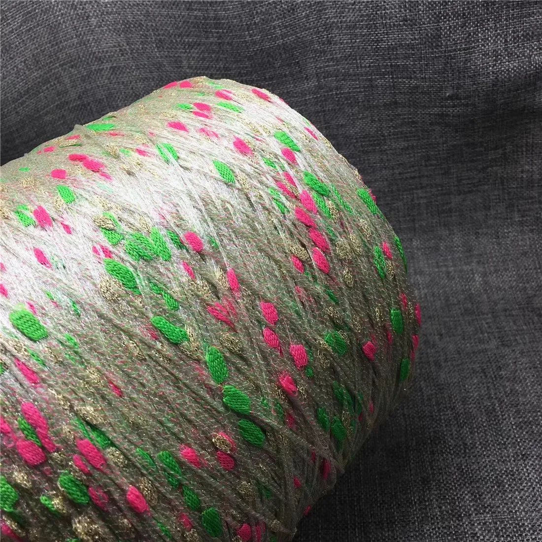 50G Tadpole Crochet Yarn for Knitting Handbag Flash Sausage Yarn Golden Silk Threads Sweater Coat Scarf 4