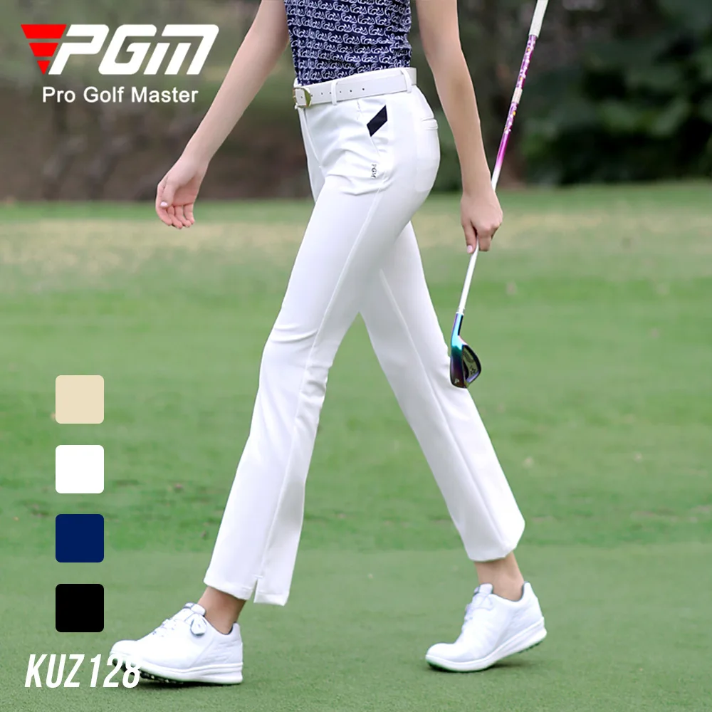 PGMWomenSummerGolfPantsAnklesCroppedFitSlimElasticFlared