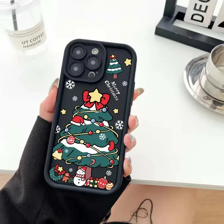 Festive Snowman & Santa Claus Silicone Phone Case - Christmas Edition