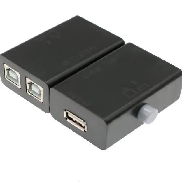 Dispositivo de intercambio de impresora USB 2 en 1, interruptor de intercambio de impresora Manual de 2 puertos, convertidor de concentrador divisor de conmutación KVM, envío directo