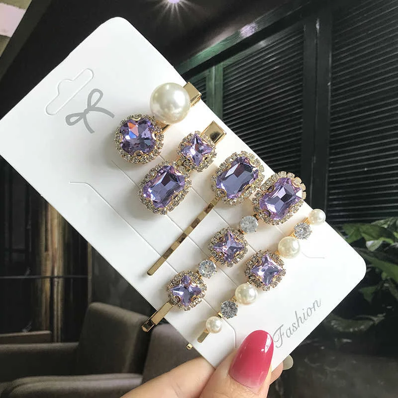 2026 Trendige Strass-Perlen-Haarspangen-Set Vintage Kristall-Haarnadeln für Frauen und Mädchen Süße Haarspangen Haaraccessoires – Detail 8
