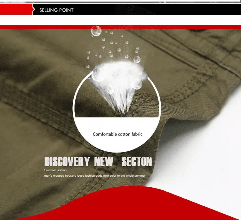 Summer 2023 Men's Military Cargo Shorts Tactical Joggers Shorts Men Loose Work Casual Cotton Shorts Man Clothing Plus Size 4XL