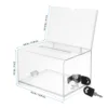 Piggy Banks Donation Box Suggestion Box Clear Acrylic Ballot Box multiuse Money Saving Banks For Fundraising with key Only Save 6