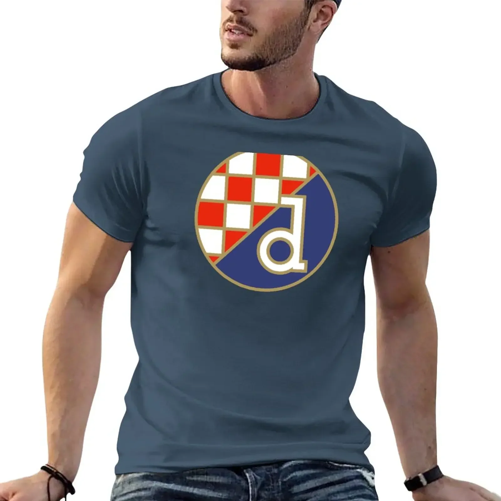 

GNK Dinamo Zagreb Logo Croatian Football T-Shirt aesthetic clothes new edition slim fit t shirts for men