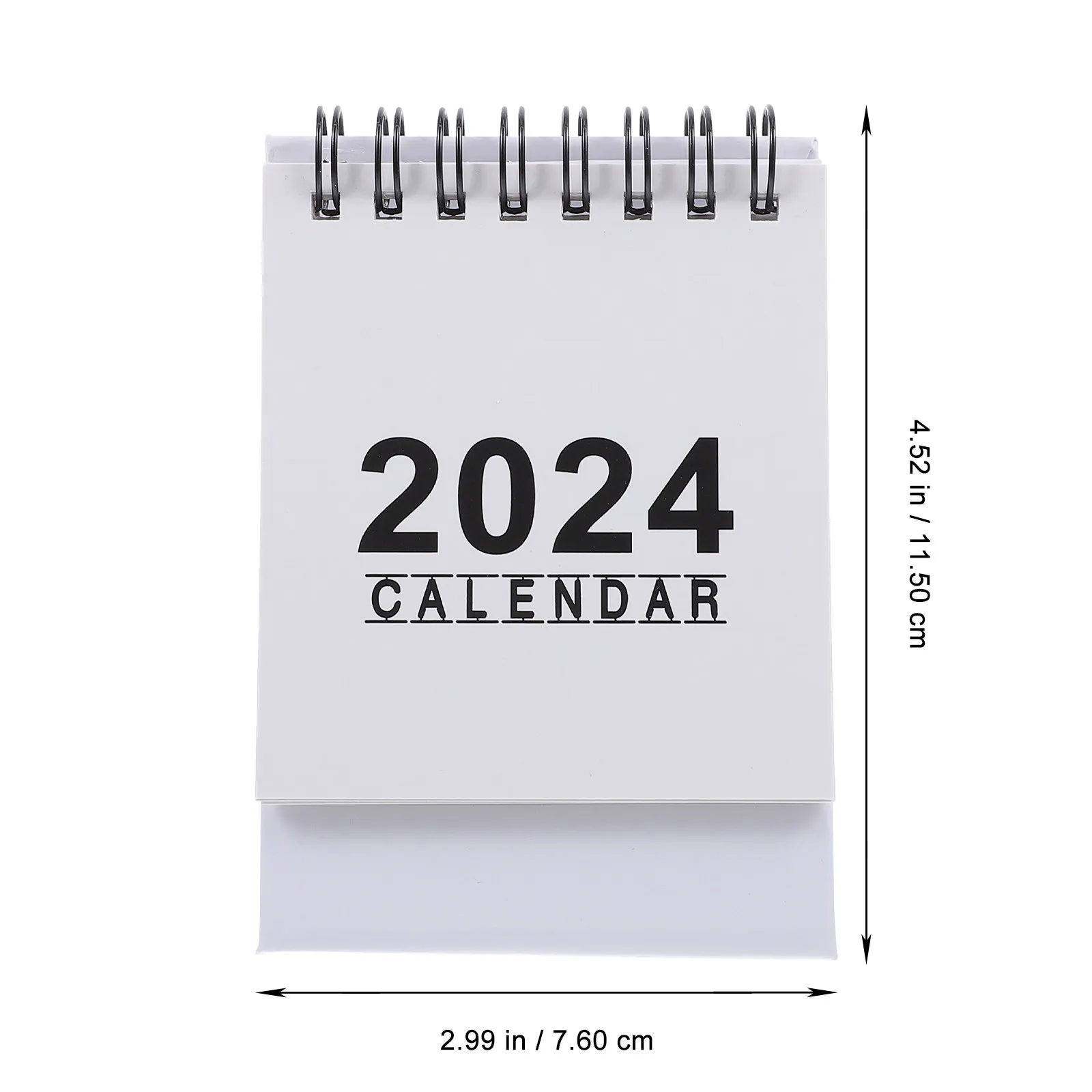 2Pcs 소형 2024 책상 달력 데스크탑 월간 메모 달력 사무실 가정용 스탠딩 테이블 플래너 편리함