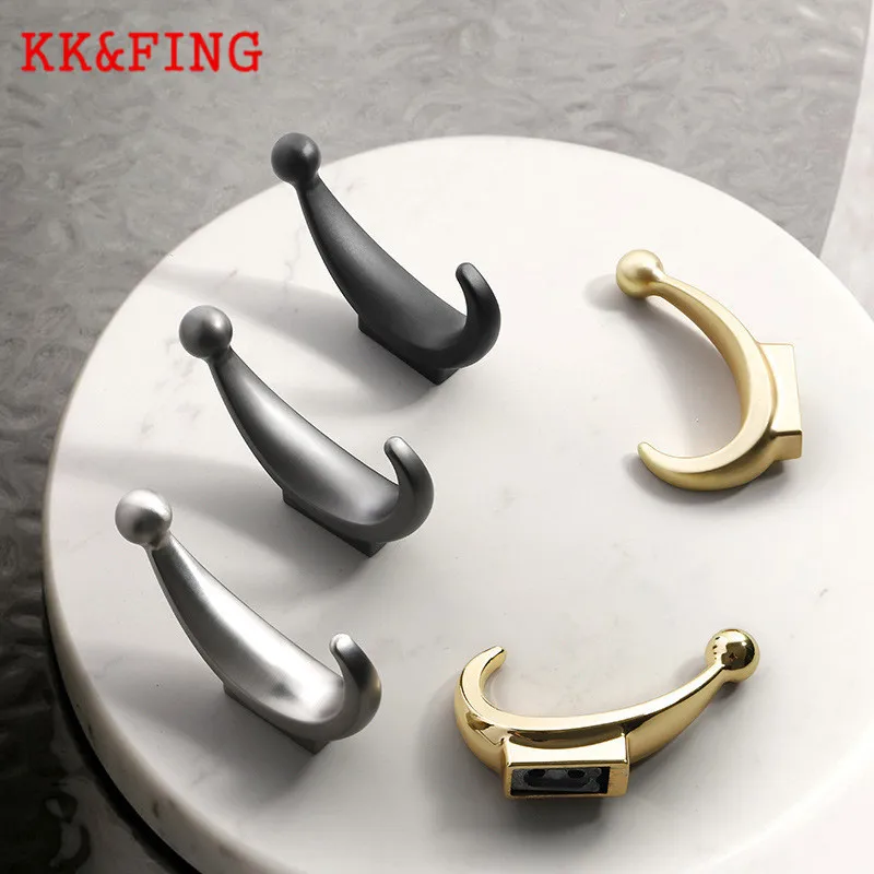 KK & FING-신상품 조명 럭셔리 골드 벽걸이 옷 후크, 아연 합금, 침실, 거실 코트, 로브 후크, 키 행거, 하드웨어