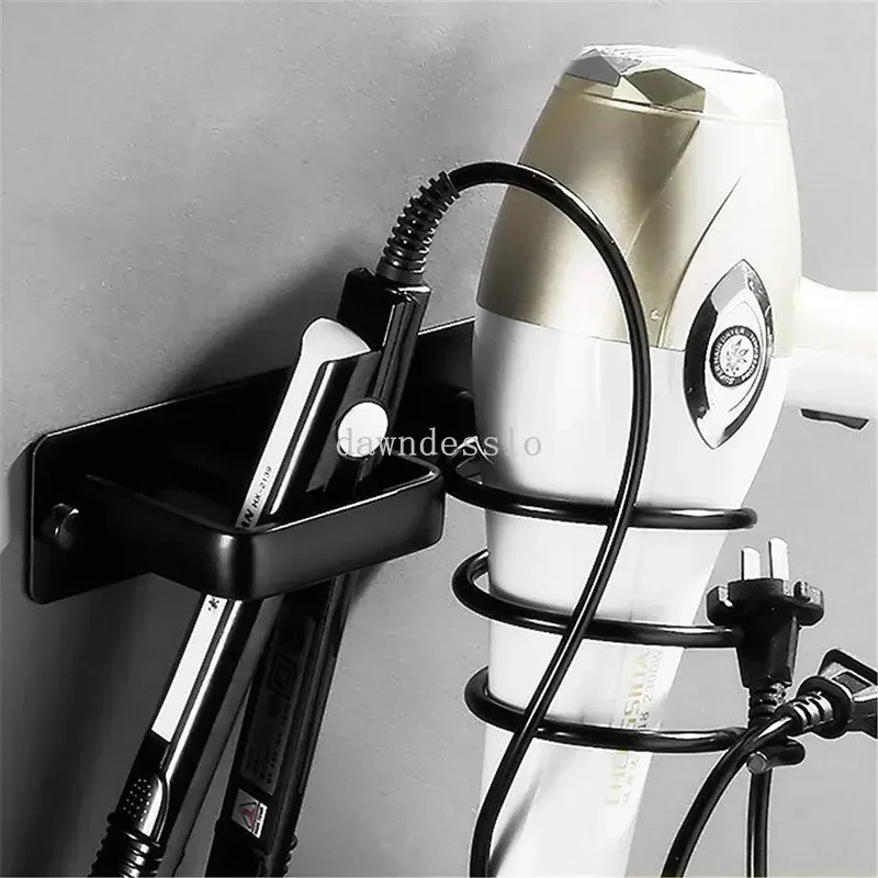 Hair Dryer Holder Organized Rack Wall Mounted Hair Straightener stand Bathroom Shelf Storage Shelves Accessories Shelves 2