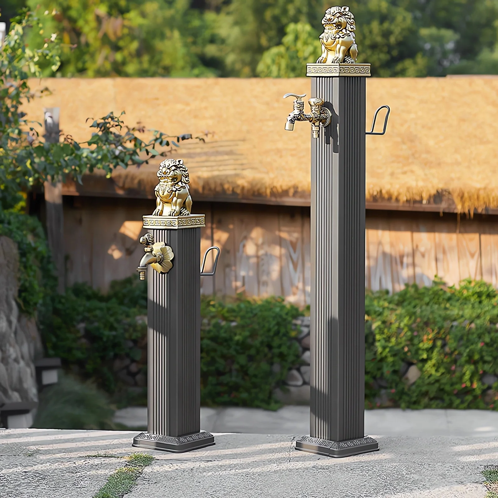 

Outdoor Freestanding Faucet with Anti-Freeze Design - Villa Column Water Pipe - Outdoor Garden Watering Tap for Courtyard