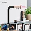 Nanometer Hidden Cup Rinser kitchen Sinks Hidden Flip Cover 304 Stainless Steel 4mm Thickness Handmade Sinks With Trash Can 4