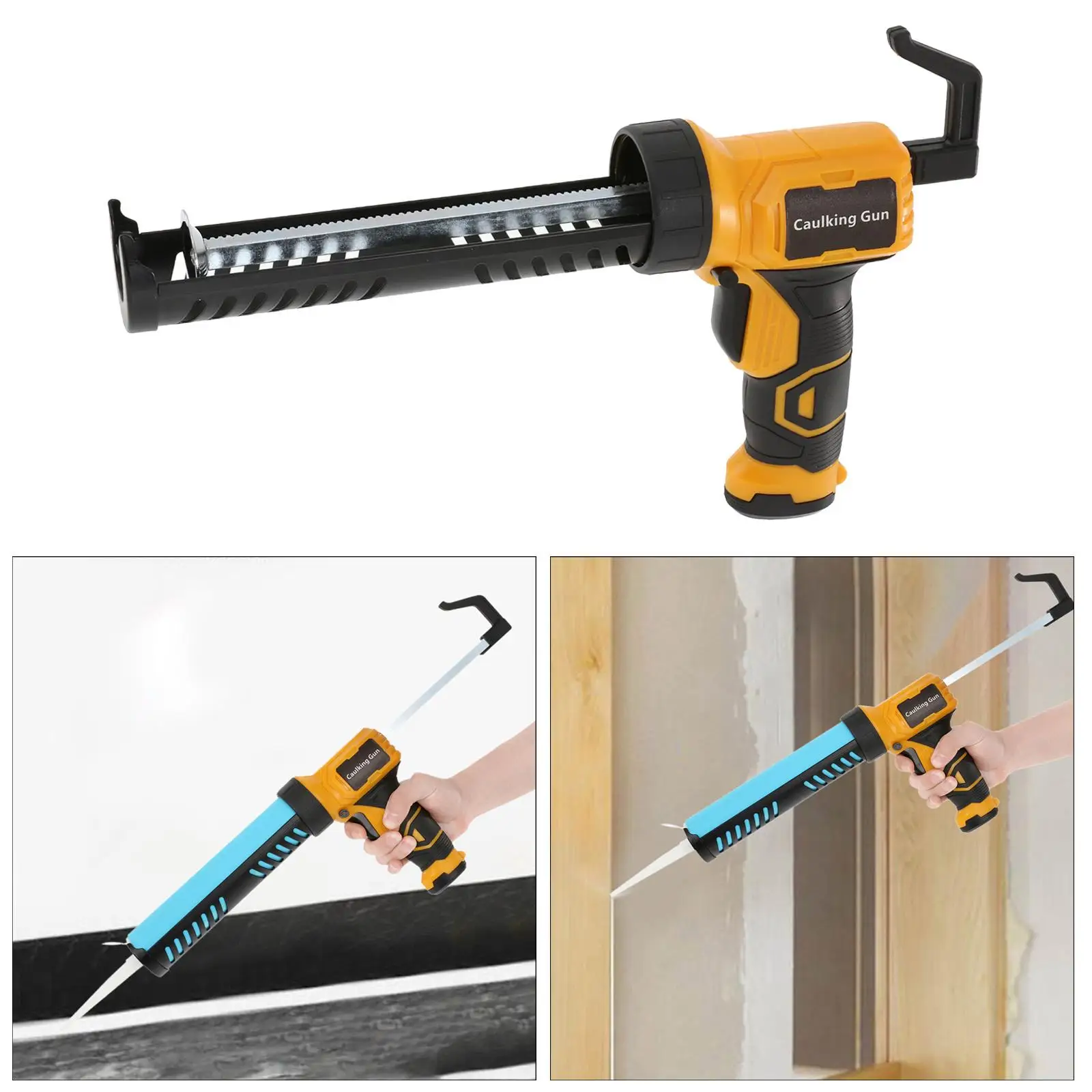 1 Piece Glass Glue Gun Electric Handheld DIY Cordless Construction Tool Wireless Caulk Gun Sealing Gun for Balcony Window Door