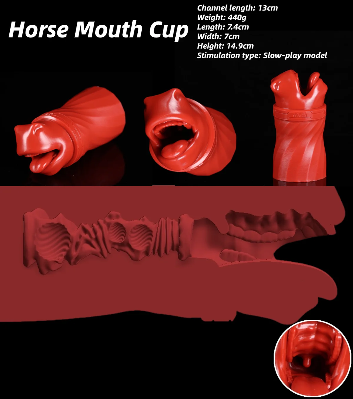 Dimension Walker Beast Mouth Cup Men's Pocket Tongue Lick Masturbator Animal Adult Products Masturbator Silicone Sex Toy