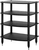 Four Shelf Audio Rack, Media Stand, and Components Cabinet 4 Shelf Black 1