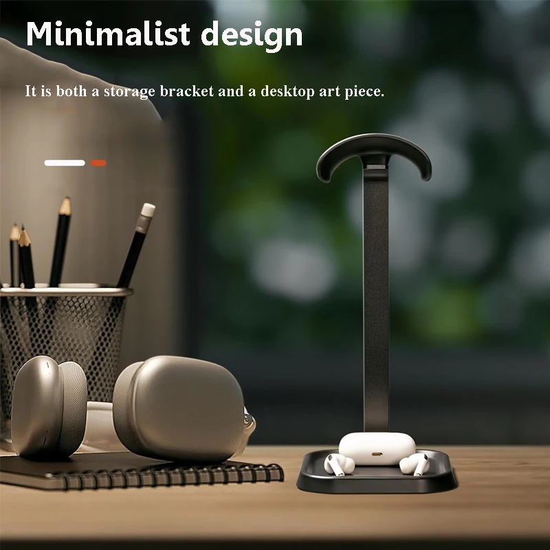 Black White Earphone Holder Detachable Computer Esports Game Headset Desktop Storage Universal Display Rack for All Headsets